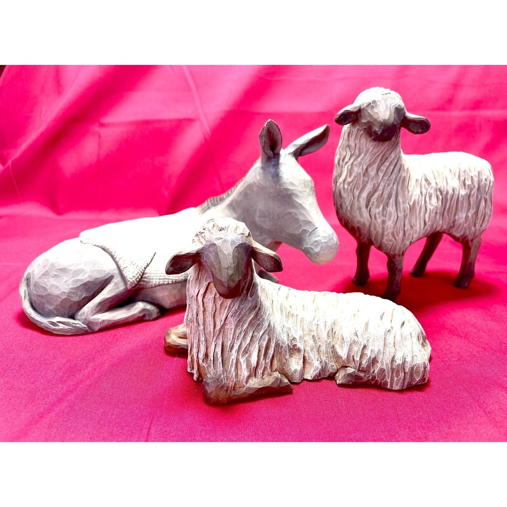 Demdaco Willow Tree~Christmas Story Gentle Animals Donkey Sheep 26206 Box